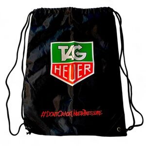 Tag Heuer nylon black drawstring backpack